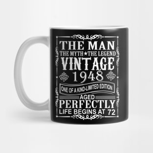 72nd Birthday Gifts Man Myth Legend Vintage 1948 Mug